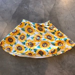 American apparel sunflower denim skater skirt